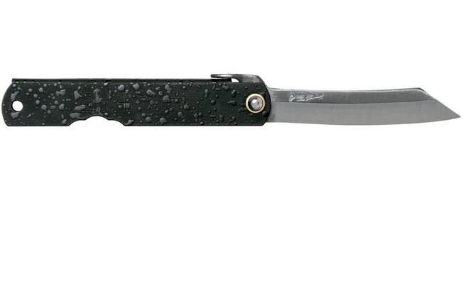 Image for Higonokami pocket knife 7.3 cm HIGOC5, Blue paper steel, Matte Black Textured Handle