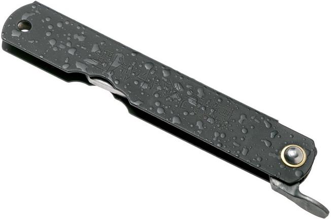 Image for Higonokami pocket knife 7.3 cm HIGOC5, Blue paper steel, Matte Black Textured Handle
