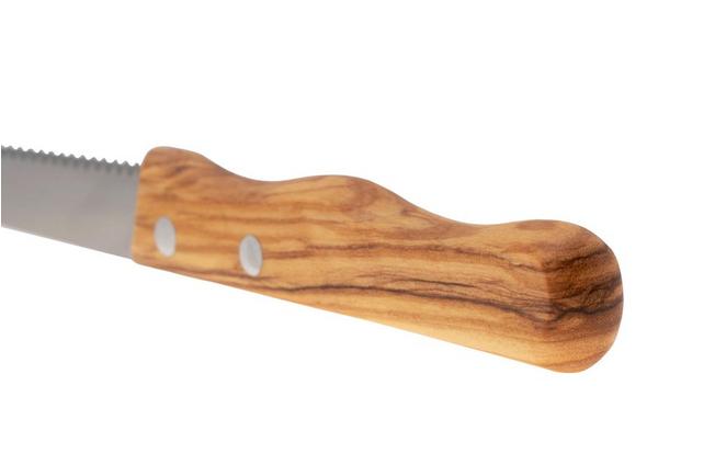 Afbeelding voor Knivesandtools Traditional Serrated Paring Knife, roestvast staal, olijfhout, gekarteld universeelmes