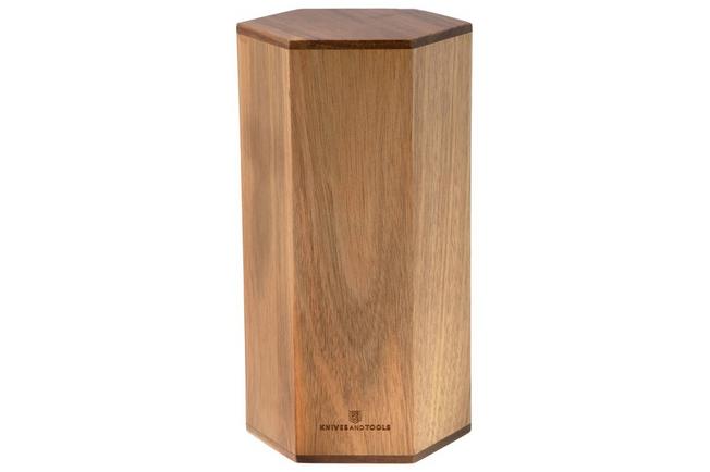 Bild für Knivesandtools Magnetic Knife Block B200-24, 6-seitiger magnetischer Messerblock Akazienholz