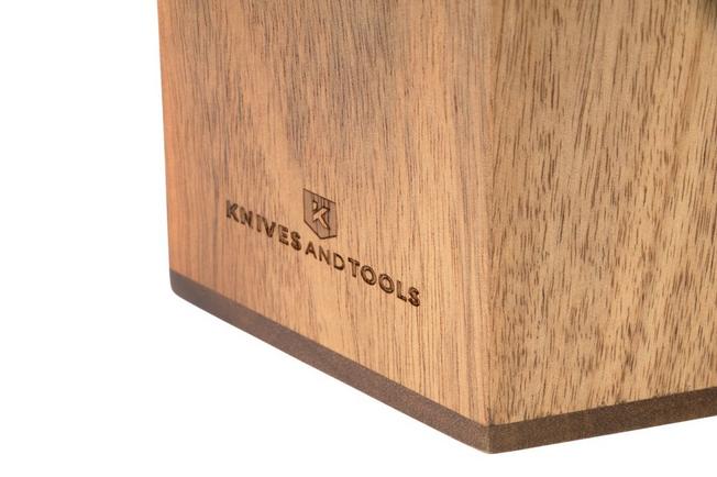 Bild für Knivesandtools Magnetic Knife Block B200-24, 6-seitiger magnetischer Messerblock Akazienholz