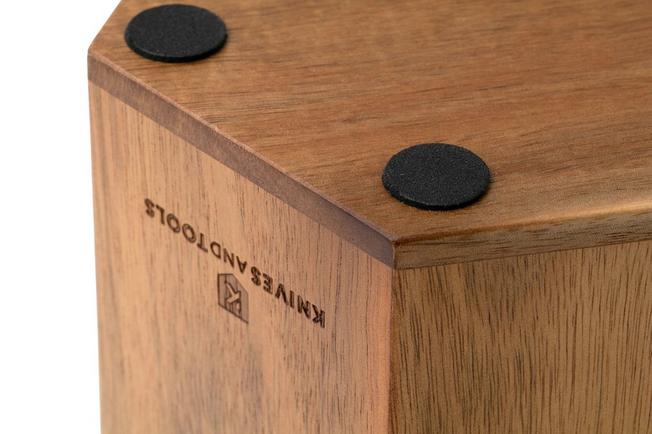 Bild für Knivesandtools Magnetic Knife Block B200-24, 6-seitiger magnetischer Messerblock Akazienholz