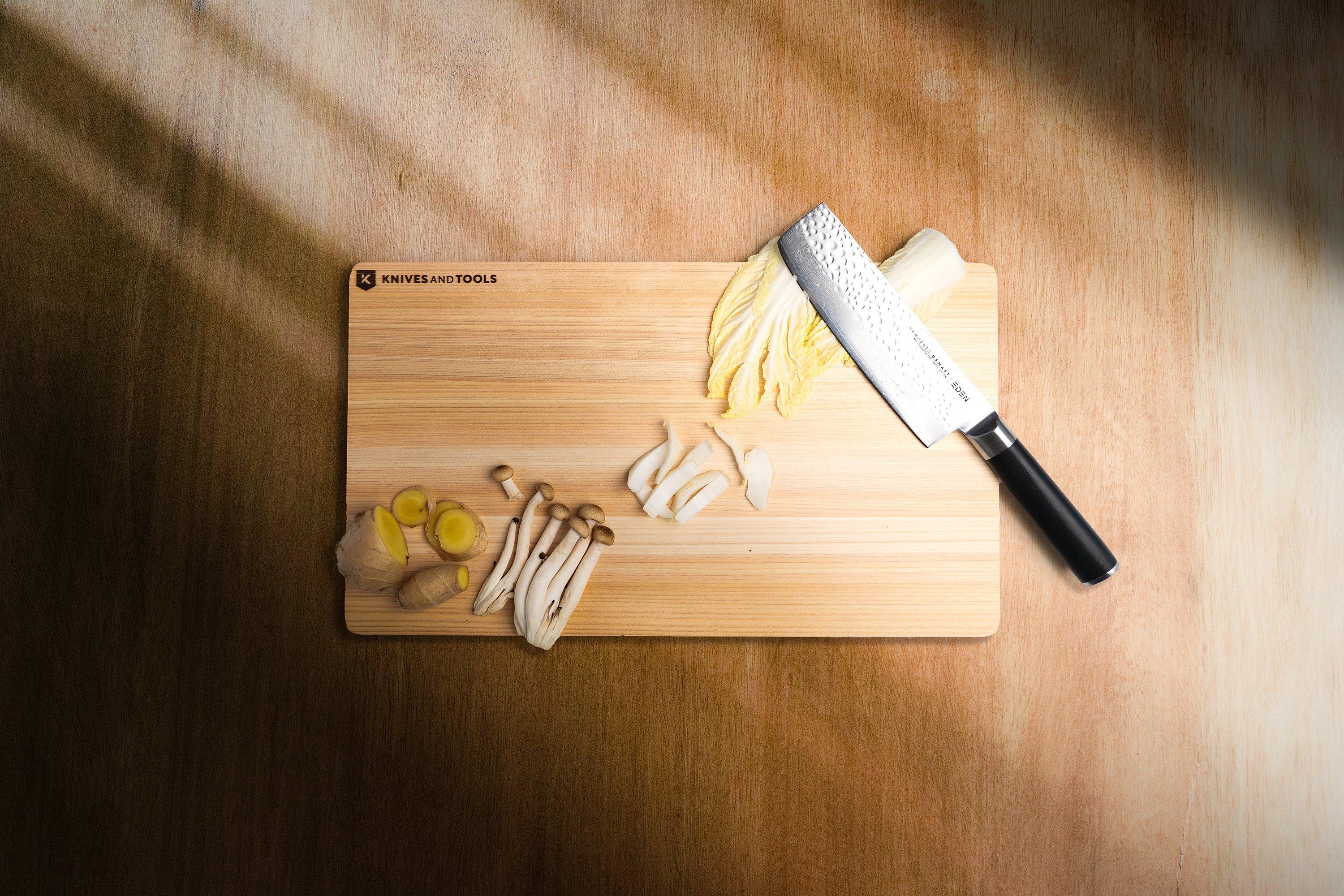 Knivesandtools Hinoki Cutting Board, snijplank hinokihout 42 x 24