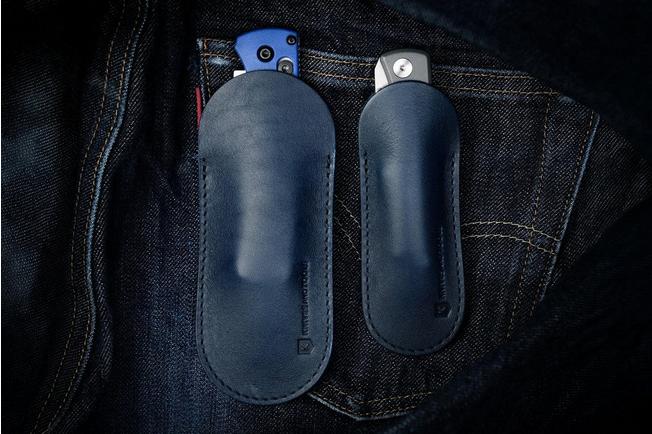 Image for Knivesandtools Leather Sheath, Dark Blue, Large, sheath