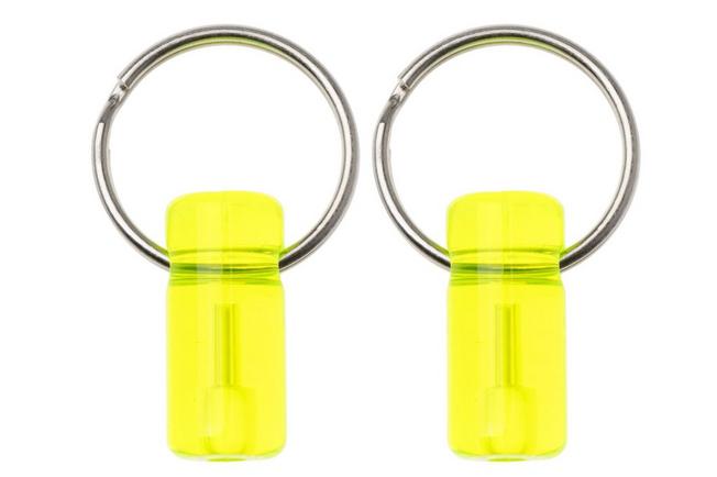 Afbeelding voor Knivesandtools Tritium Bivvy Zip Marker, Tinted Green, tweedelig, lichtgevende sleutelhanger