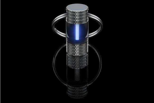 Afbeelding voor Knivesandtools Tritium MiniGlow Marker, Ice Blue, tweedelig, lichtgevende sleutelhanger