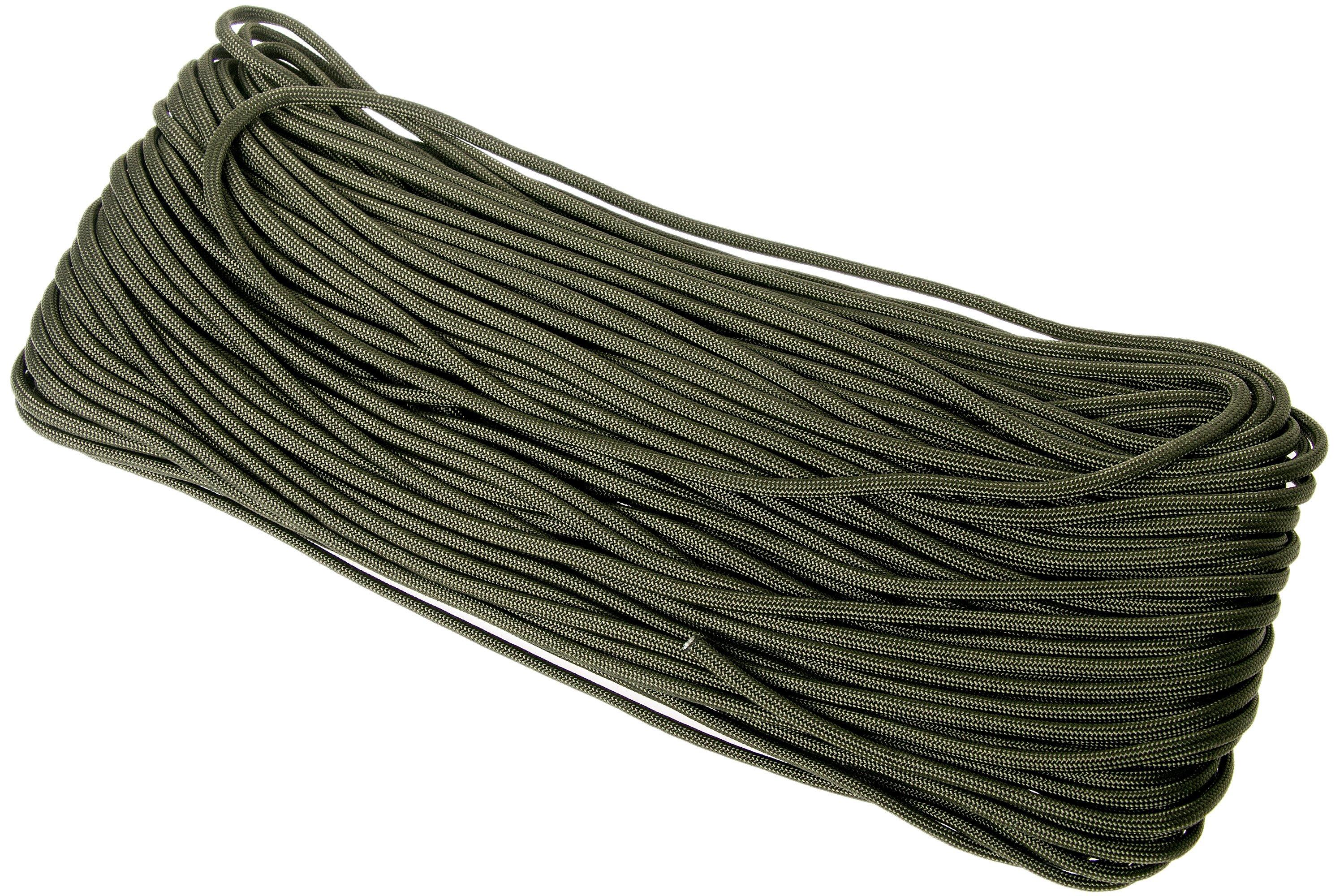Knivesandtools 550 paracord type III, colour: olive drab, 100 ft (30.48 m)