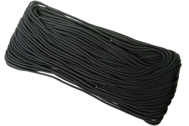 Knivesandtools 550 paracord type III, colour: black, 100 ft (30.48 m)