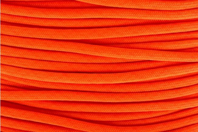 550 Paracord type III, color: Neon Orange, 1000 ft (304.8 m)