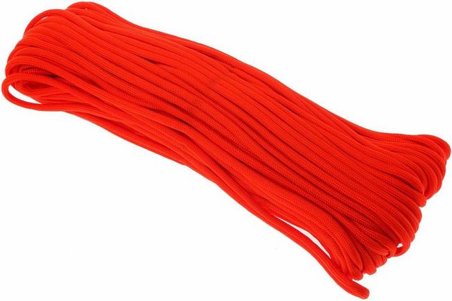 Knivesandtools 550 paracord type III, colour: neon orange, 100 ft (30.48 m)