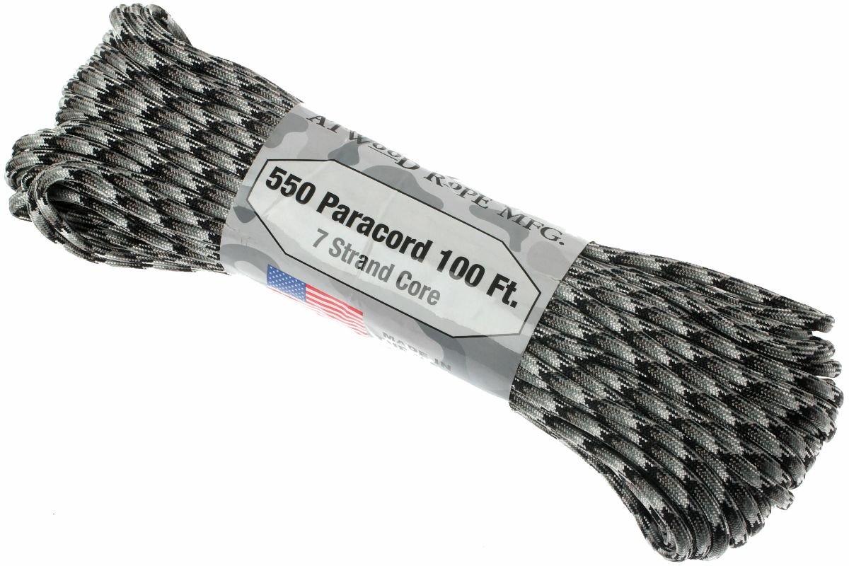550 Paracord type III, color Urban Camo, 100 ft (30.48 m