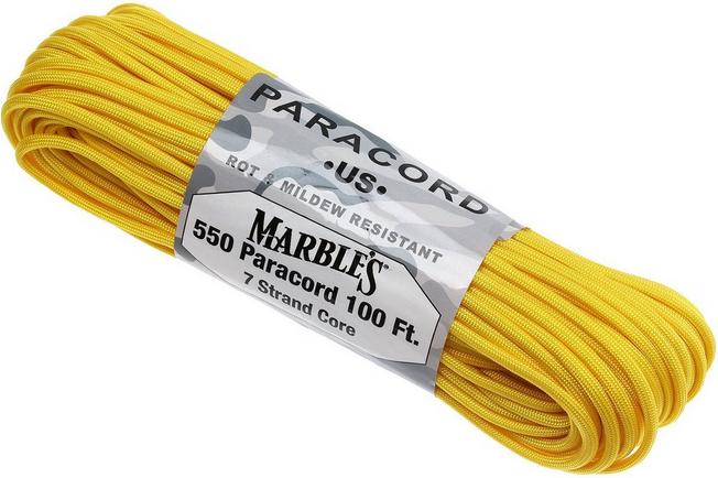 Image for 550 Paracord type III, Colour: Yellow, 100ft (30,48 m)