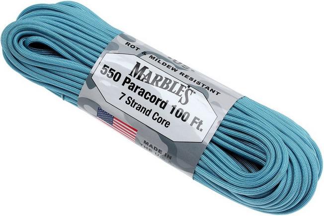 Image for 550 Paracord type III, Colour: Carolina Blue, 100ft (30,48 m)