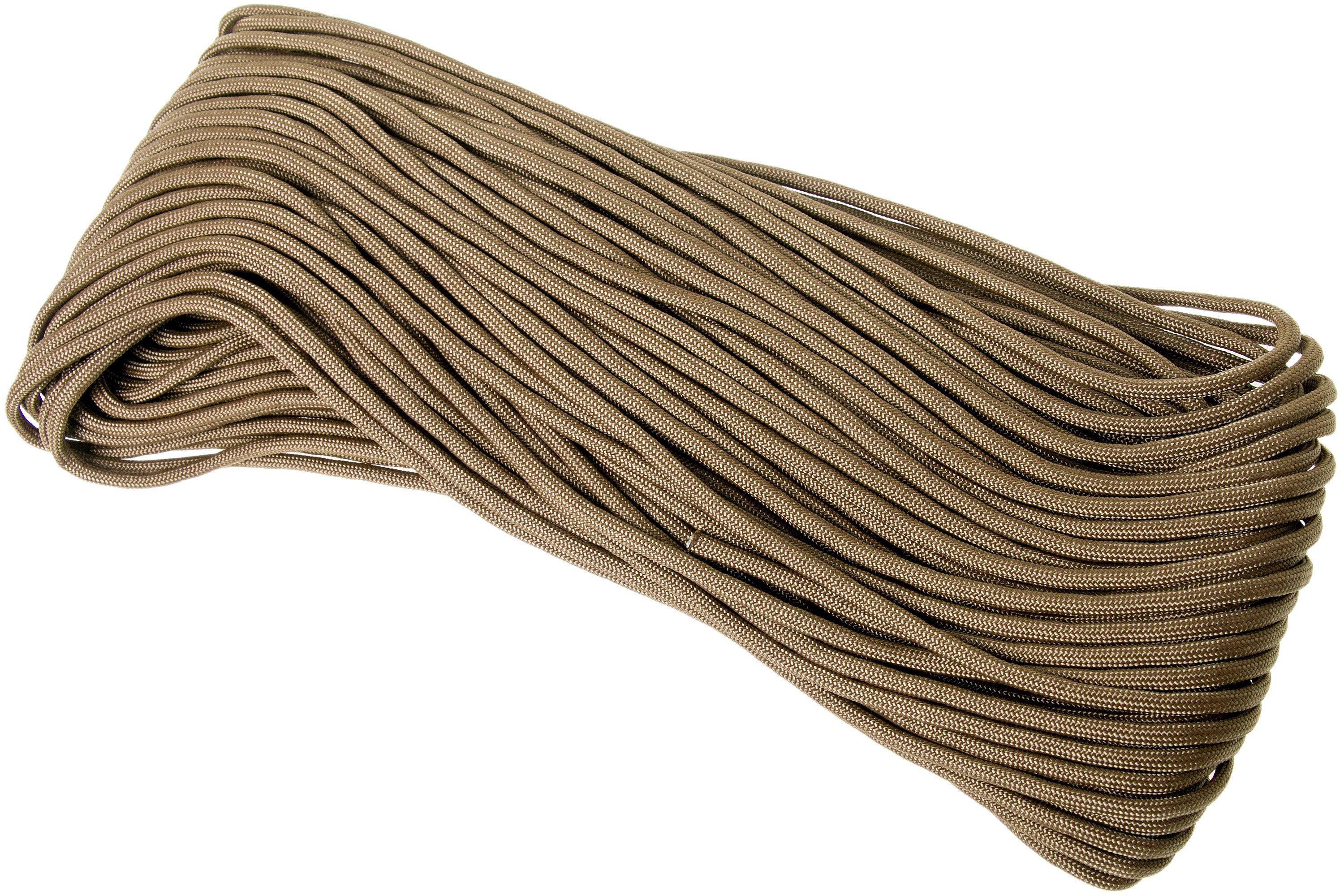 550 Paracord type III, Colour: Coyote Brown, 100ft (30,48 m