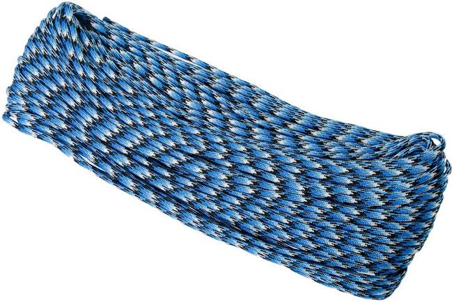 Knivesandtools 550 paracord type III, colour: blue snake, 100 ft