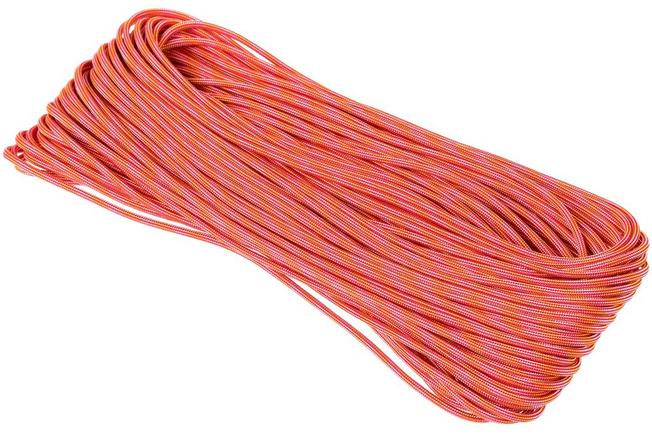 550 Paracord type III, Colour: Red, 100ft (30,48 m