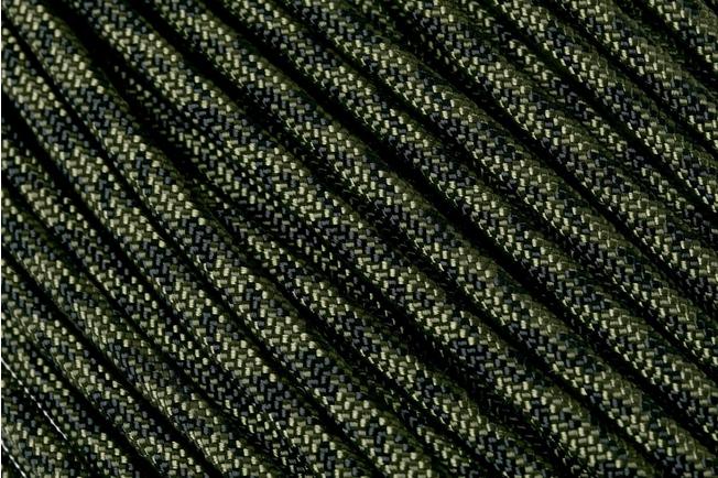 Knivesandtools 550 paracord type III, colour: olive drab & black camo, 100  ft (30.48 m)