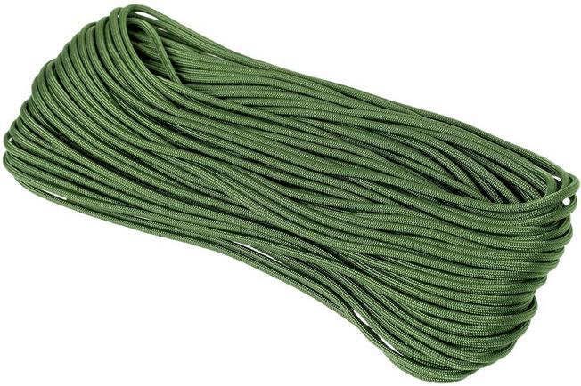 Knivesandtools 550 paracord type III, colour: fern green, 100 ft (30.48 m)