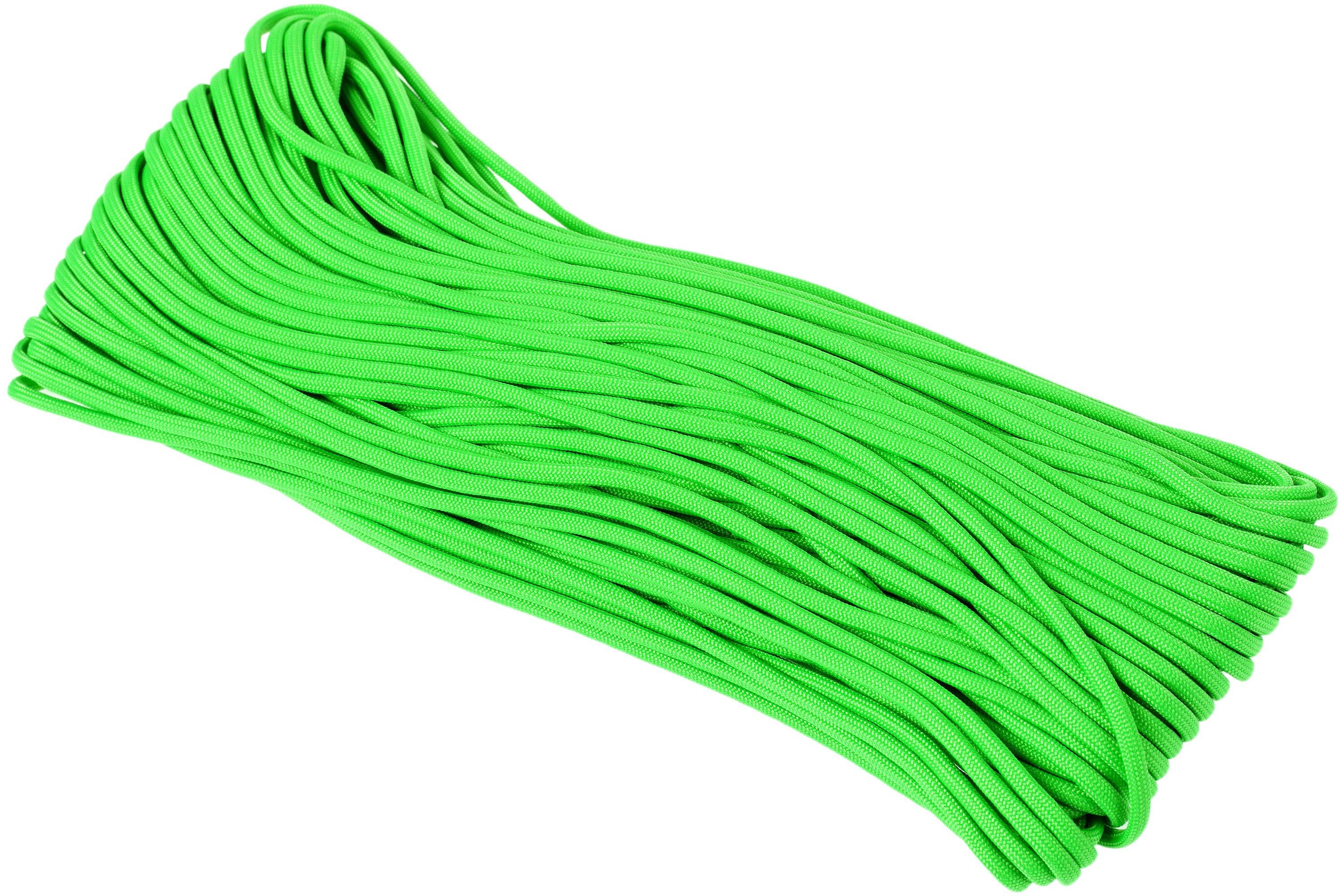 Knivesandtools 550 paracord type III, colour: neon green, 100 ft (30.48 m)