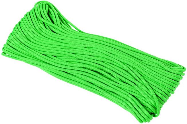 Knivesandtools 550 paracord type III, colour: white w/ glow in the dark,  100 ft (30.48 m)