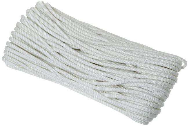 Knivesandtools 550 paracord type III, colour: paraglow white, 100 ft (30.48  m)