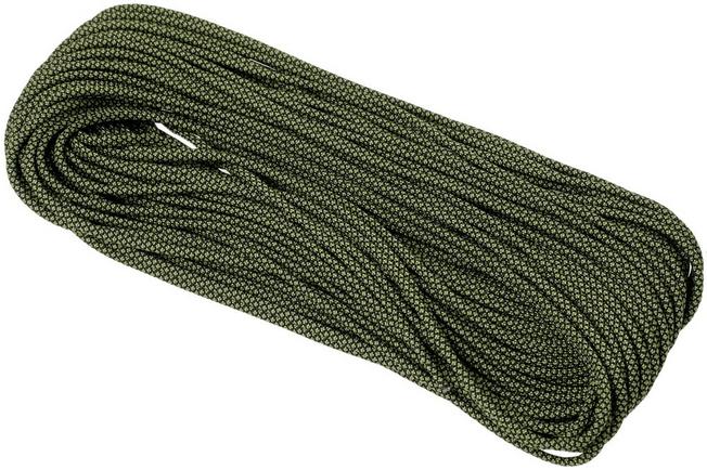 Knivesandtools 550 paracord type III, colour: neon green, 100 ft (30.48 m)