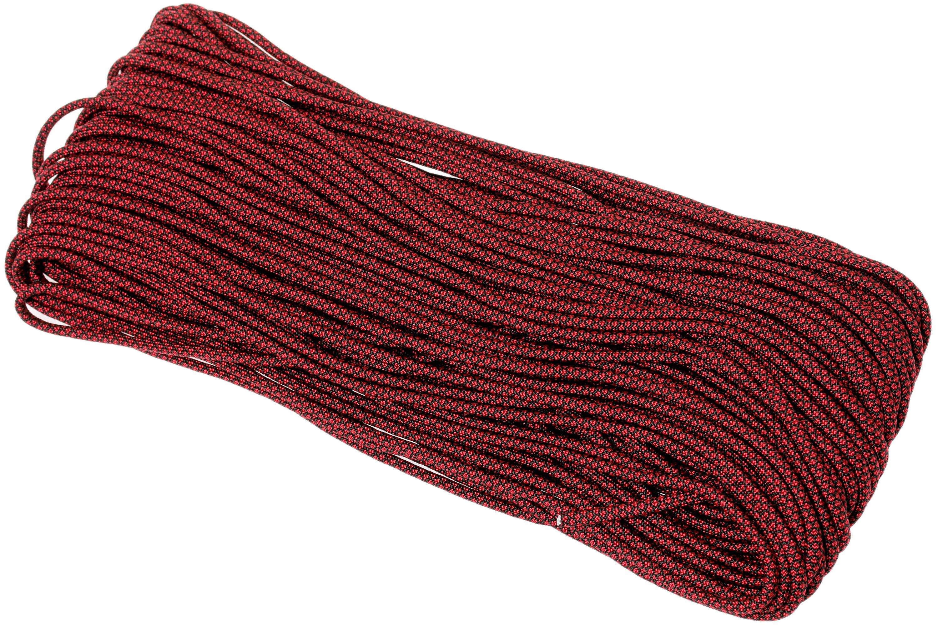 Knivesandtools 550 paracord type III, colour: imperial red diamond, 100 ft  (30.48 m)