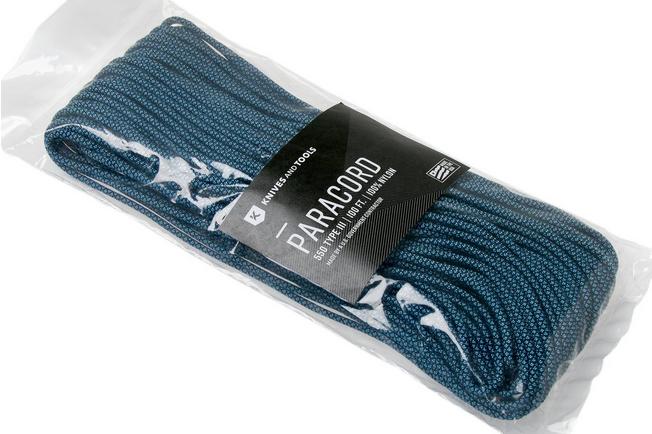 Knivesandtools 550 paracord type III, couleur : baby blue diamond, 100 ft  (30,48 m)