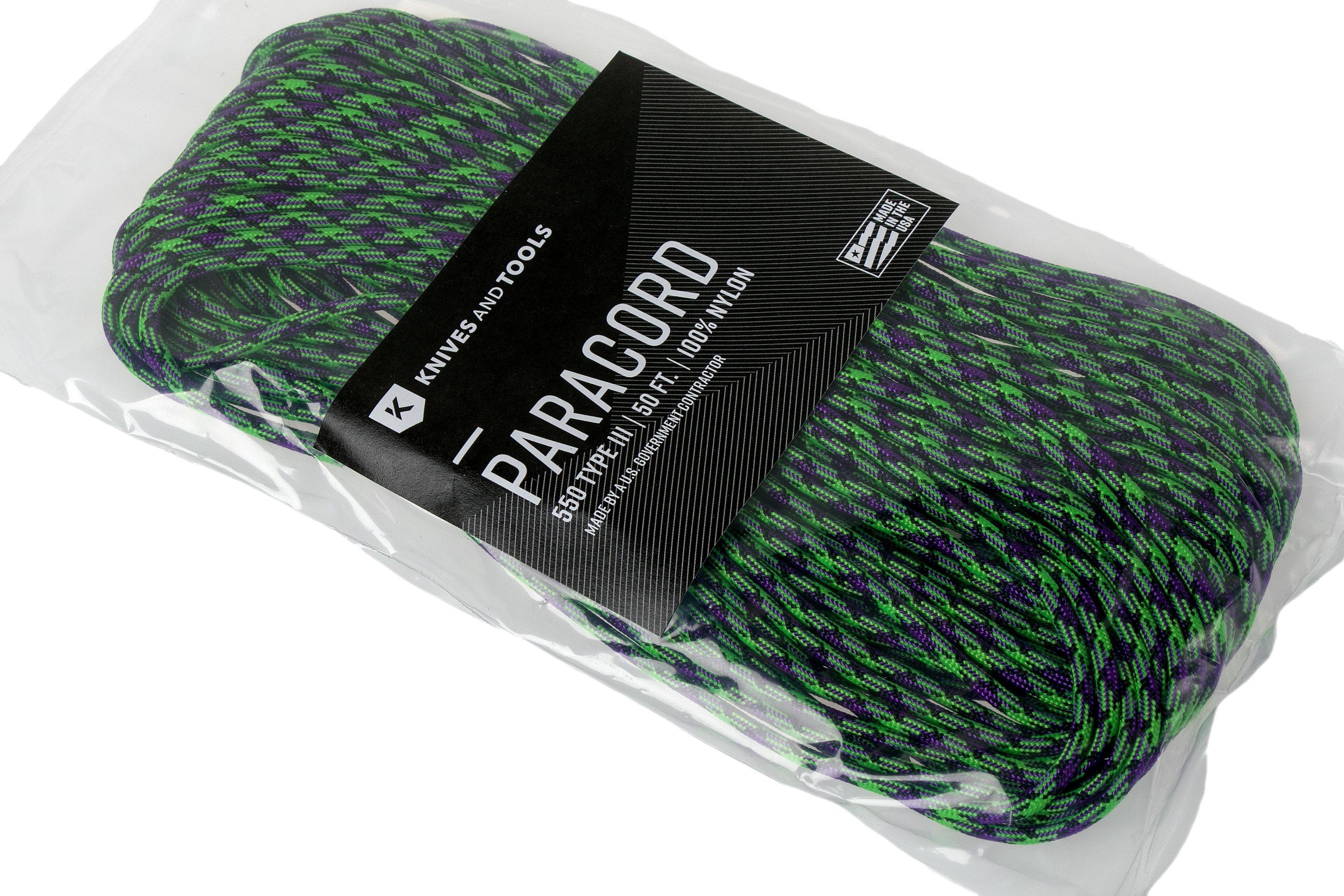 Corda Paracord 550 In Vari Colori, Lunghezze Da 10 A 100 Piedi - Paracord Planet, Made In USA
