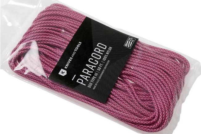 Black 550 Paracord 550 Type III (50 meters)