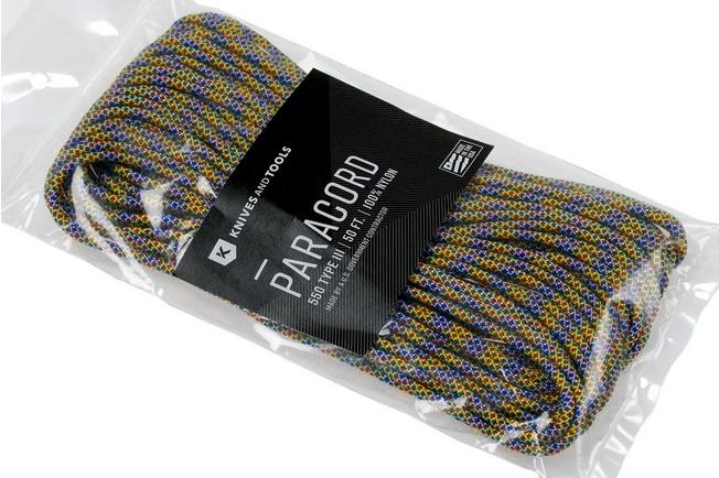 Knivesandtools 550 paracord type III, colour: joker diamonds - 50 ft (15.24  meters)