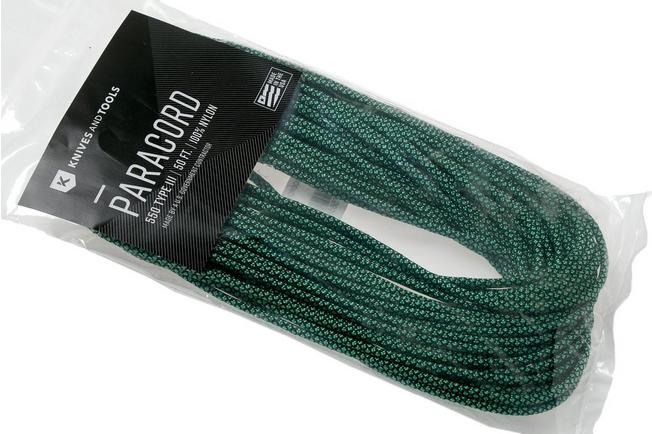 550 Paracord Mint with Midnight Blue Diamonds Made in the USA Nylon/Nylon  (100 FT.)