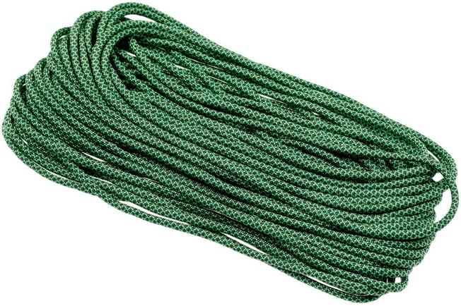 Knivesandtools 550 paracord type III, colore: mint with olive drab diamonds  - 50 ft (15.24 m)