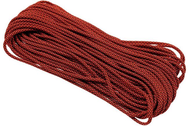 Knivesandtools 550 paracord type III, colour: black & neon orange