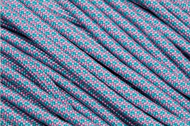 Knivesandtools 550 paracord type III, colour: FS lavender (pink) with neon  turquoise diamonds - 50 ft (15.24 meters)