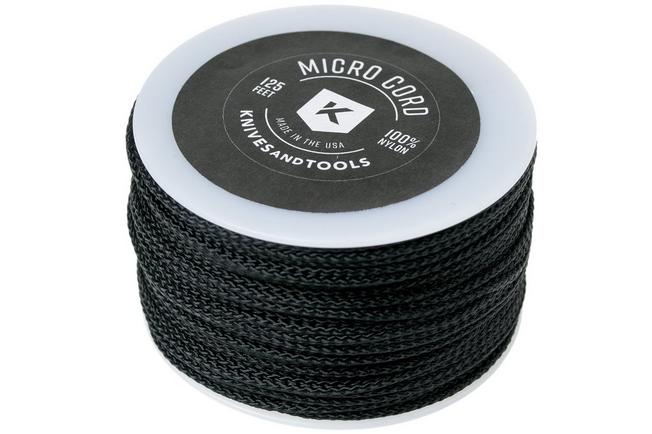 Knivesandtools Micro Cord, colour: Black, 125 ft (38.1 m)