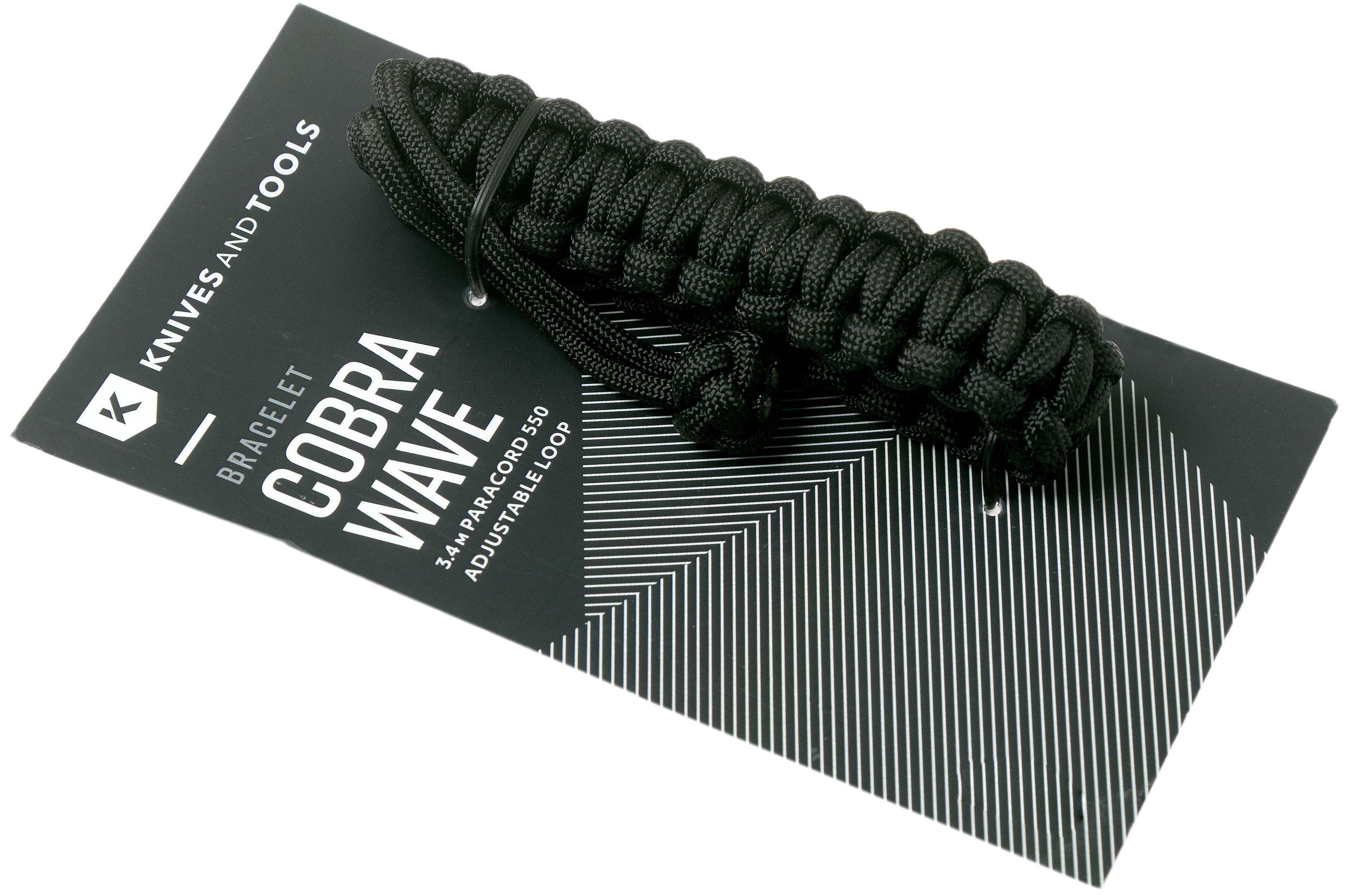 thumbnail image 2 of Mil-Tec Paracord Survival Bracelet - 15mm Black Emergency Parachute Cord Wristband 2 of 14