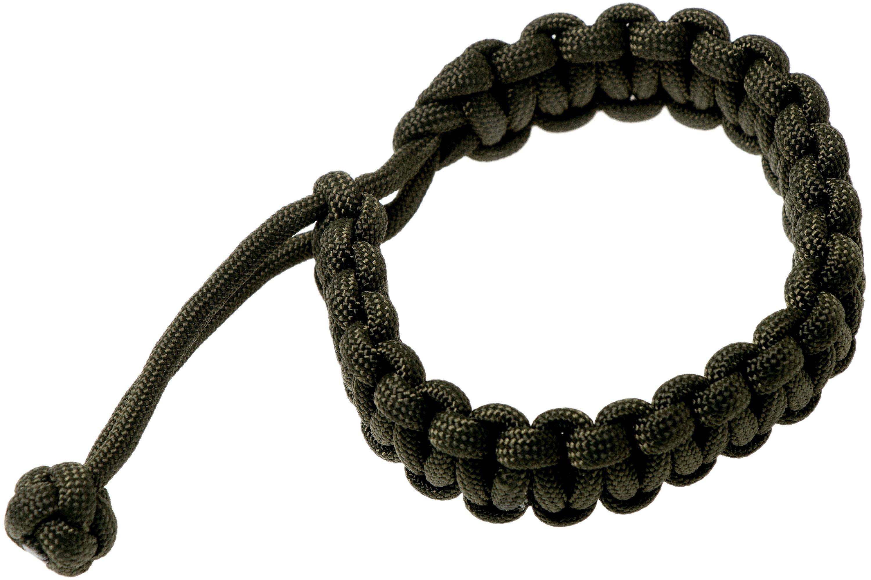 Knivesandtools paracorde bracelet quick deploy, noir, longueur interne 20,1  cm