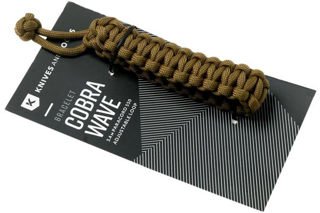 Knivesandtools paracord bracelet cobra wave, length inner size 19