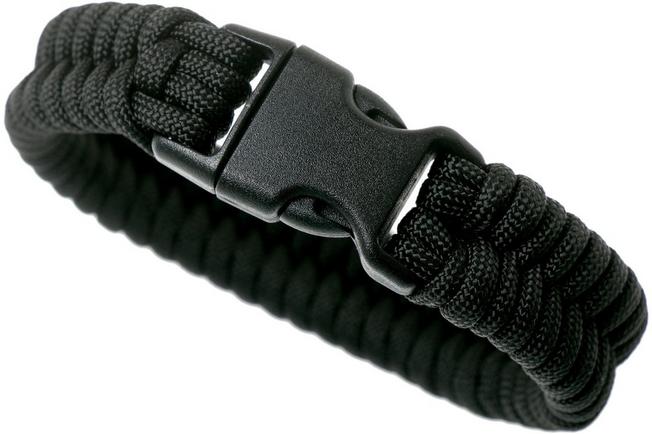 Imagen para Knivesandtools pulsera paracord cola de pez, longitud tamaño interior 21 cm, negro
