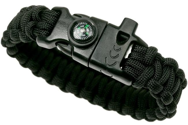 Para Cord Survival Bracelet Black Size Small