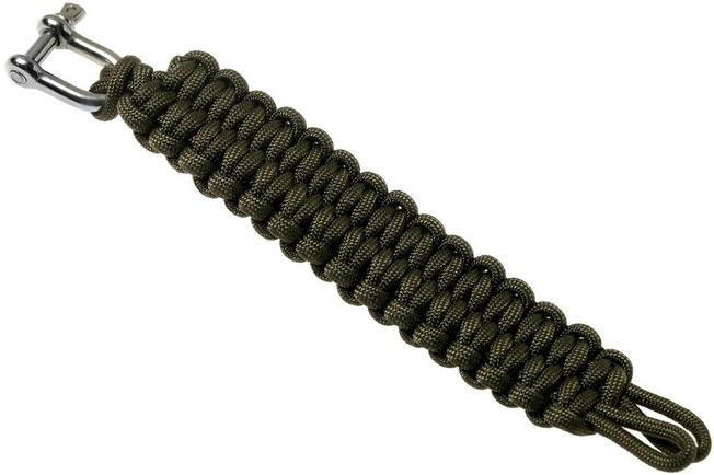 Knivesandtools braccialetto paracord quick deploy, lunghezza militare: 22  cm, army green