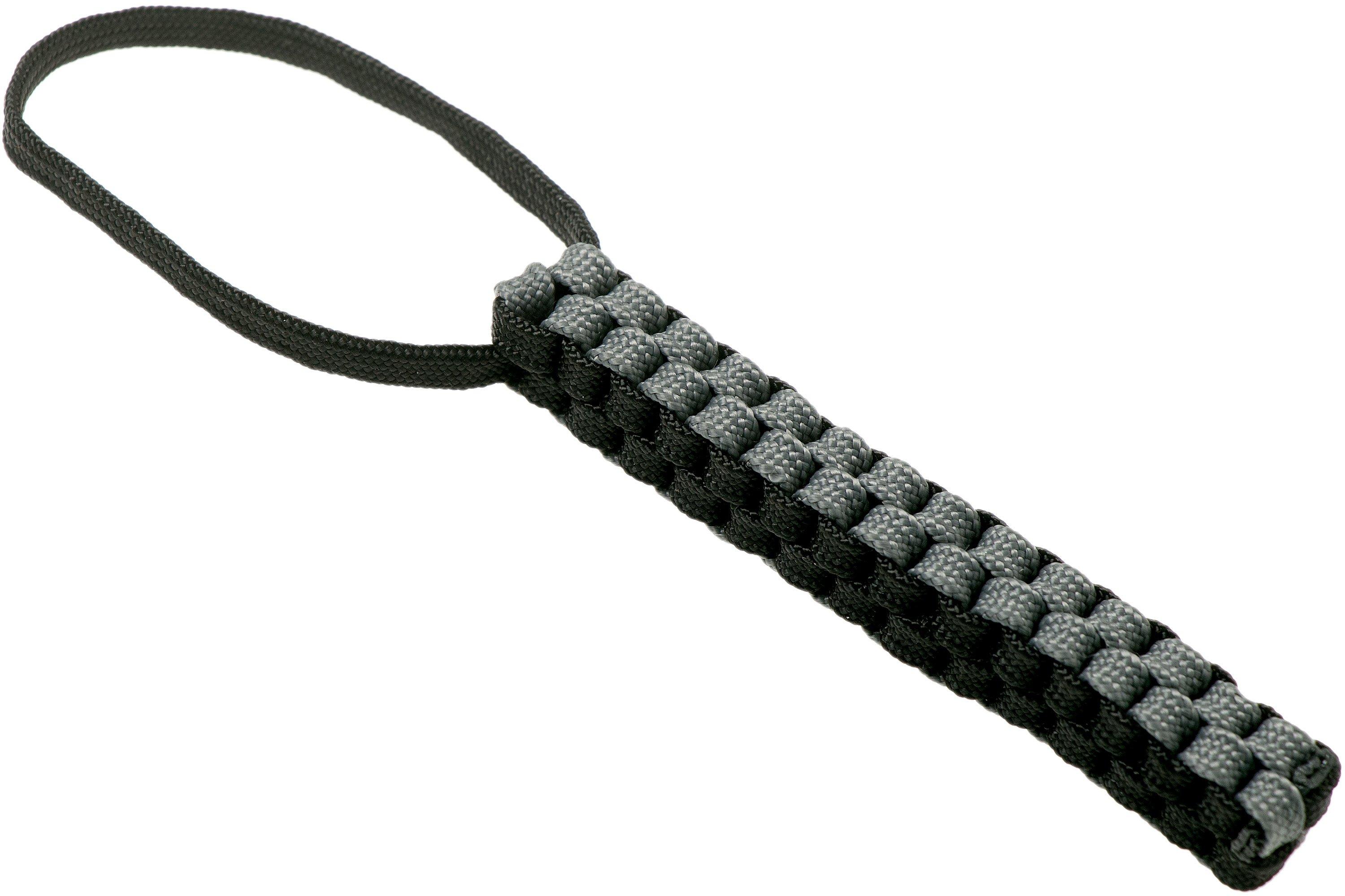 Knivesandtools paracord lanyard box wave, black + grey Advantageously