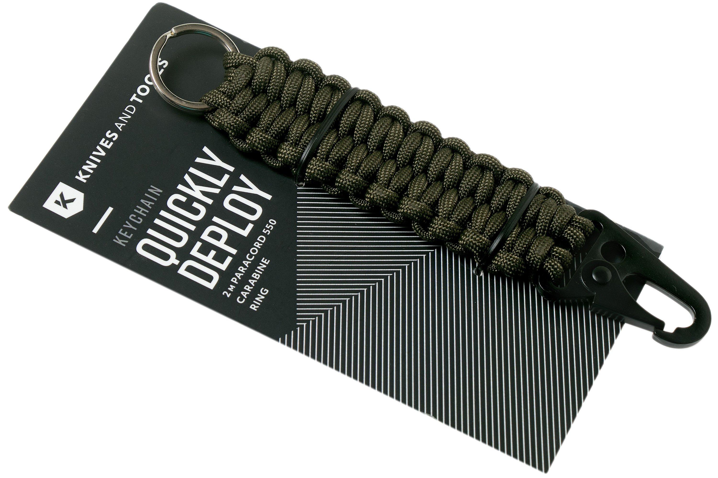 Paracord Sleutelhanger Zwart - Karabijn - - de webshop voor mannen