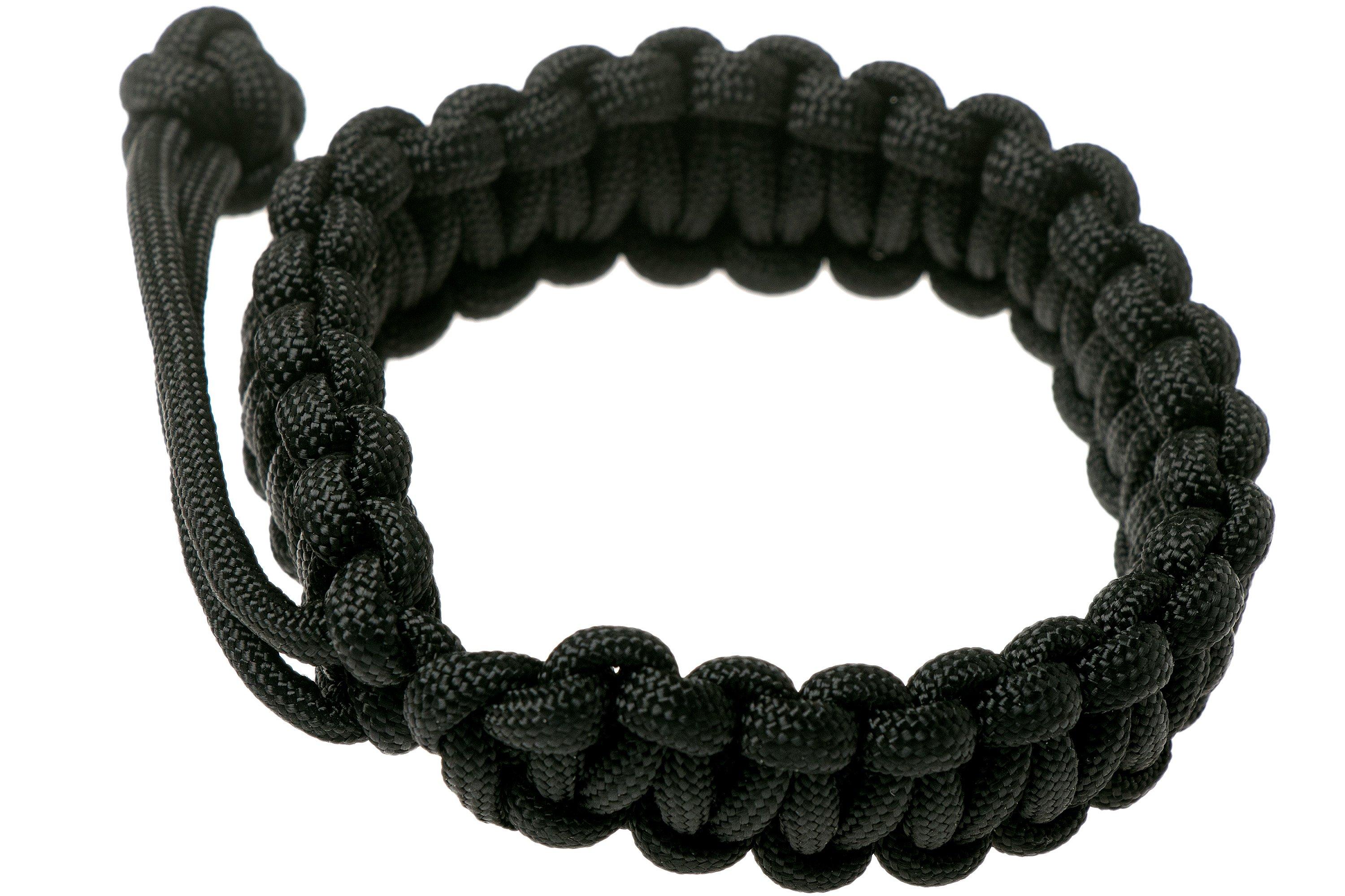 Knivesandtools paracord bracelet cobra wave, black, size cm | Advantageously shopping at Knivesandtools.com
