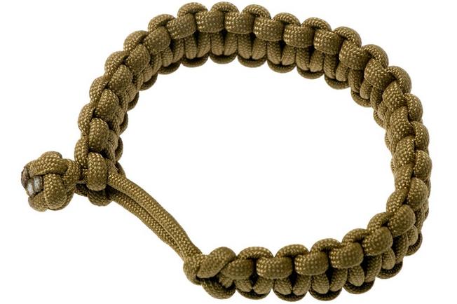 Imagen para Knivesandtools pulsera paracord cobra wave, marrón, tamaño interior 22 cm