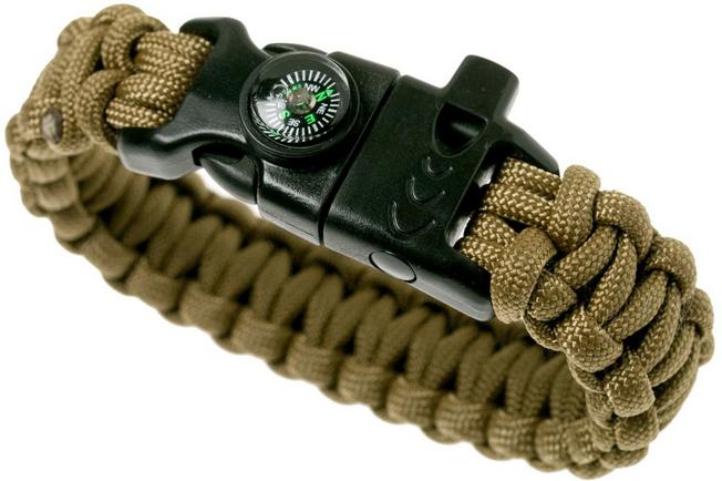 Knivesandtools survival armband cobra wave coyote brown inner