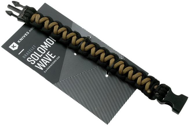 Imagen para Knivesandtools pulsera onda salomón, negro, tamaño interior 20 cm