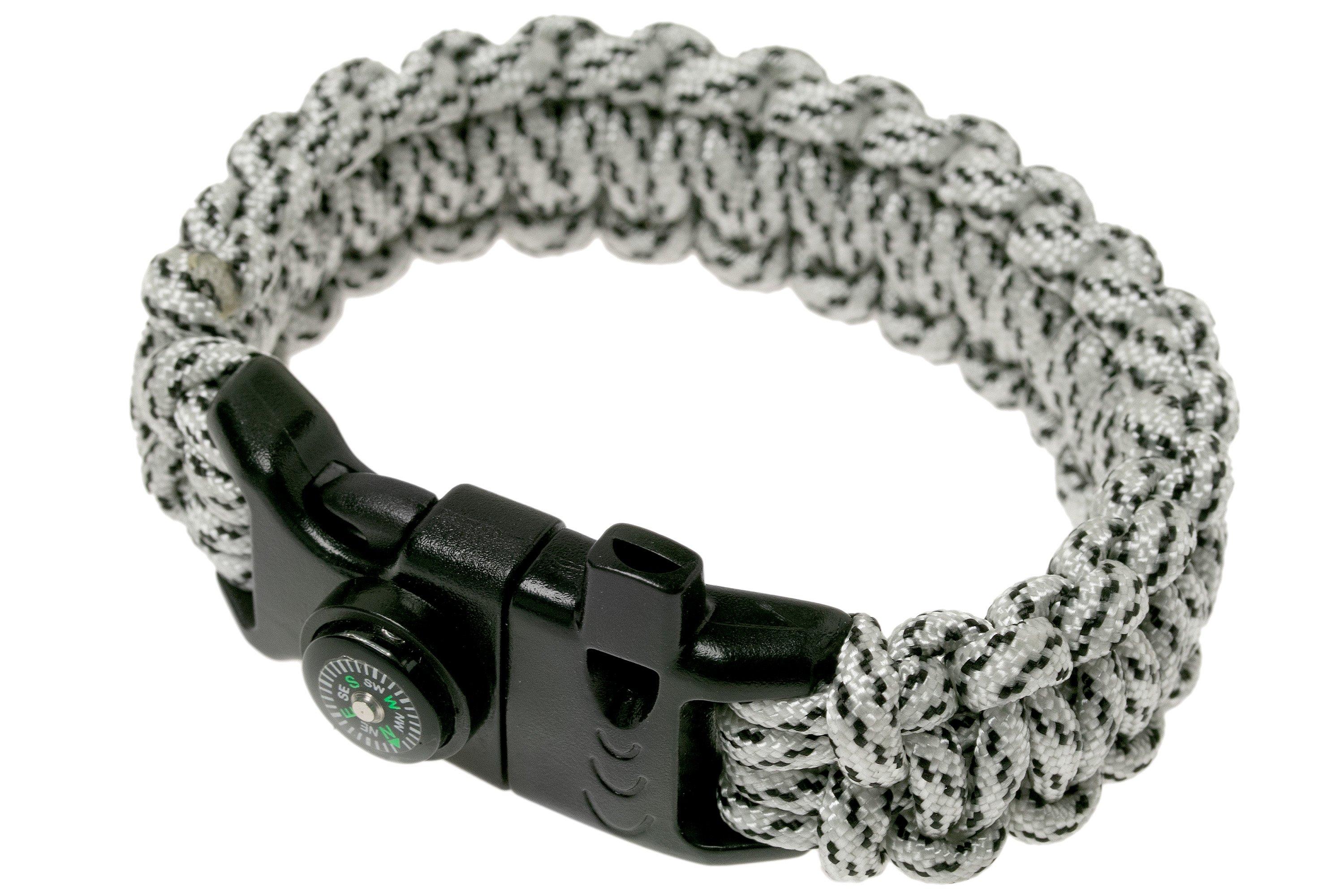 Knivesandtools survival bracelet cobra wave, arctic grey, inner size 21 ...