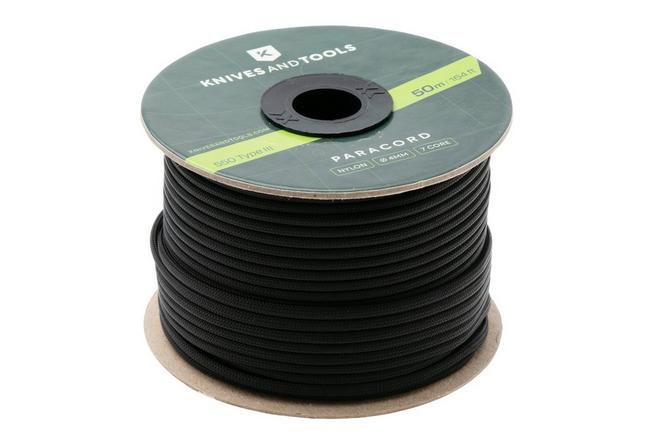 Bild für Knivesandtools 550 Paracord Type III, Black, 164ft (50 m)